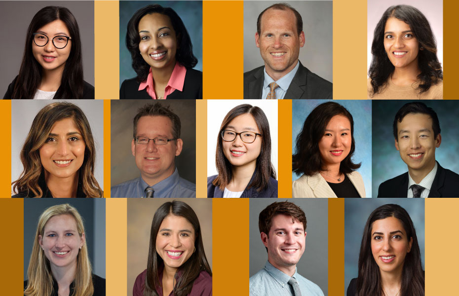 ABMS Visiting Scholars 2023 24 photo Fei Chen PhD Attila Nemeth MD James P Bowen MD Tina Motazedi MD Gillian Heinecke MD Matthew R Starr MD Fasika Woreta MD Jenny Chen MD Yadira Villalvazo MD Leslie Chang MD Francis Deng MD Ria Mulherkar MD Ammara Watkins MD