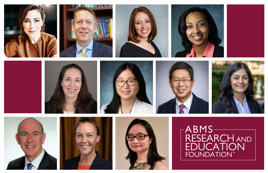 Banner image featuring the 2024 2026 and 2025 2027 cohorts of the ABMS REF research grant
