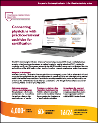 ABMS Continuing Certification Directory flyer thumbnail